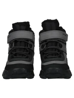 Stiefelette in Grau/Orange