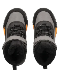 Stiefelette in Grau/Orange