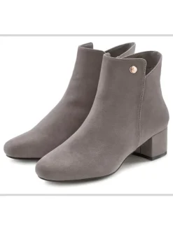 Stiefelette in hellgrau