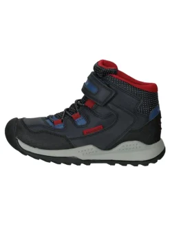 Stiefelette in Navy/Rot