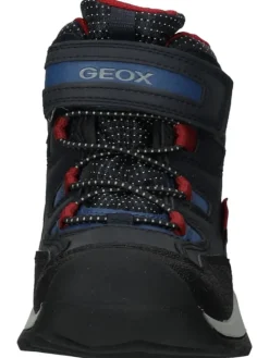 Stiefelette in Navy/Rot