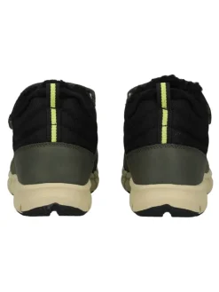 Stiefelette in Schwarz/Grün