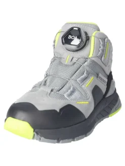 Stiefelette in Schwarz/Rot