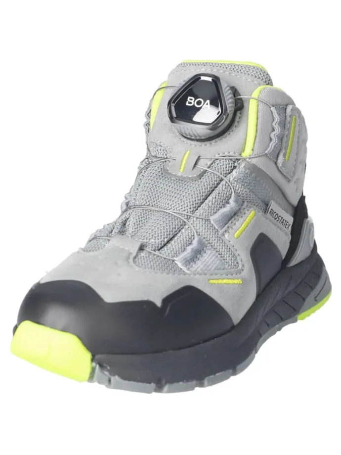 Stiefelette in Schwarz/Rot