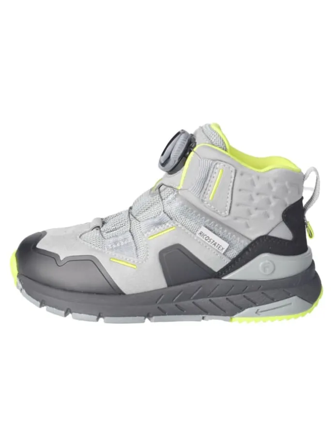 Stiefelette in Schwarz/Rot