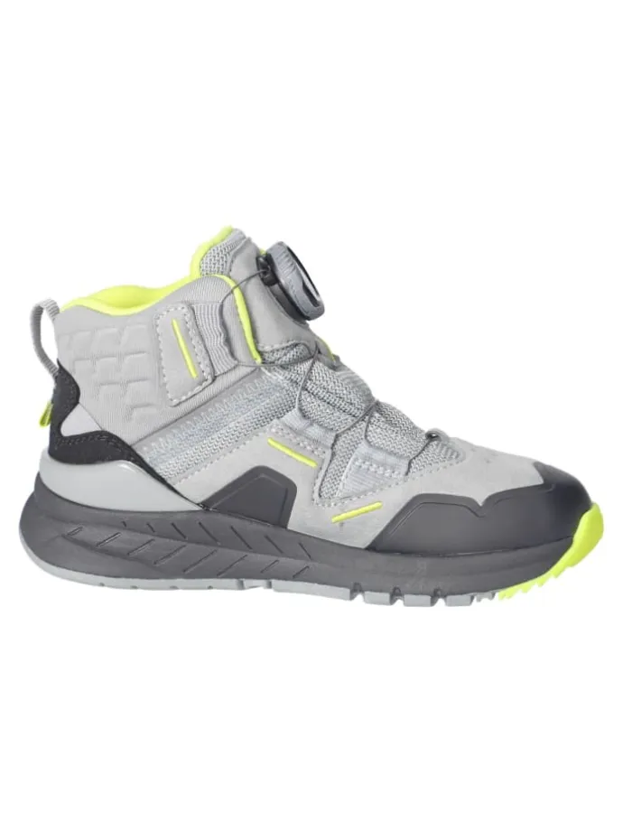 Stiefelette in Schwarz/Rot