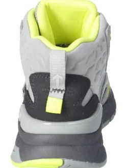 Stiefelette in Schwarz/Rot