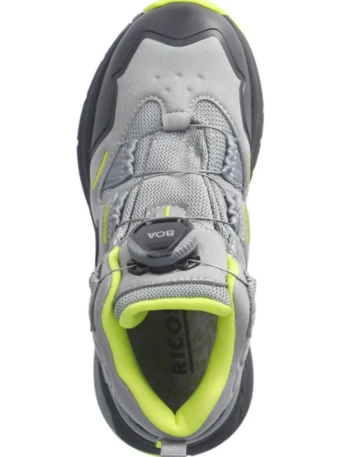 Stiefelette in Schwarz/Rot