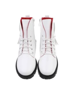 Stiefelette in Weiß und Schwarz