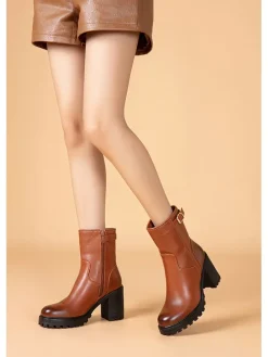 Stiefeletten in Hellbraun