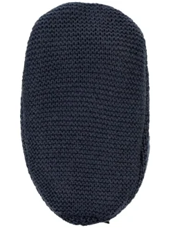 Strick-Hausschuhe in Dunkelblau