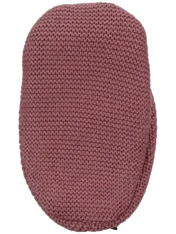 Strick-Hausschuhe in Dunkelrosa