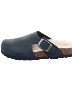 Tieffußbett Pantolette FUSSBETTPANTOFFEL in Blau/Mehrfarbig