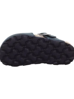 Tieffußbett Pantolette FUSSBETTPANTOFFEL in Blau/Mehrfarbig