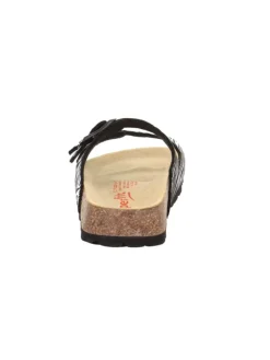 Tieffußbett Pantolette FUSSBETTPANTOFFEL in Schwarz