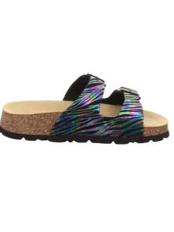 Tieffußbett Pantolette FUSSBETTPANTOFFEL in Schwarz