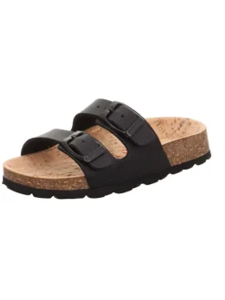 Tieffußbett Pantolette FUSSBETTPANTOFFEL in Schwarz