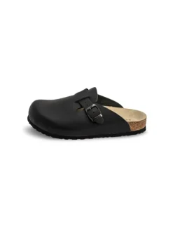 Vollrindleder Clogs in schwarz