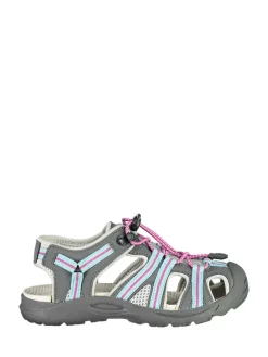 Wanderhalbsandalen "Aquaril" in Grau/ Pink/ Hellblau