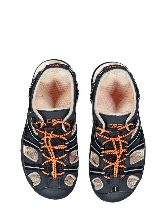 Wanderhalbsandalen "Aquaril" in Dunkelblau/ Orange