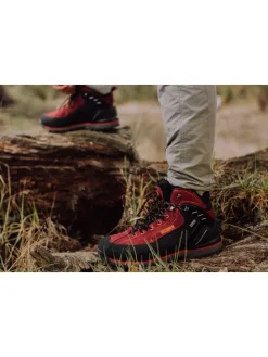 Wanderstiefel Gummikappe in Rot