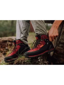 Wanderstiefel Gummikappe in Rot