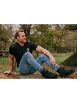 Wanderstiefel Gummikappe in Grün