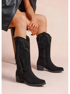 Westernstiefel in Schwarz