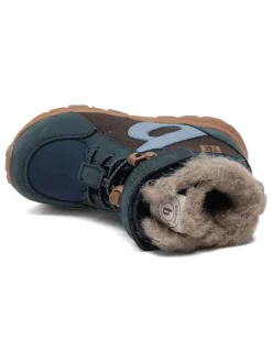 Winterboots in Dunkelblau/ Hellbraun