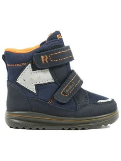 Winterboots in Dunkelblau/ Orange