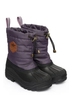 Winterboots in Aubergine/ Schwarz