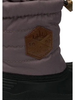 Winterboots in Aubergine/ Schwarz