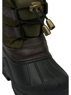 Winterboots in Dunkelgrün/ Schwarz