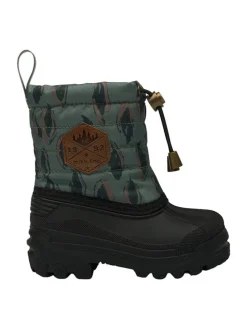 Winterboots in Dunkelgrün/ Schwarz