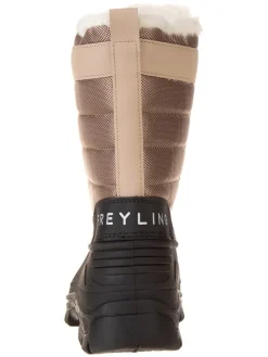 Winterboots in Schwarz/ Beige