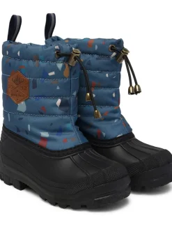 Winterboots in Schwarz/ Blau