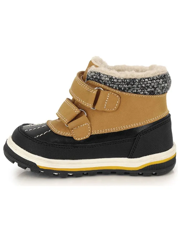 Winterboots "Thais" in Hellbraun/ Schwarz