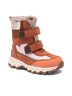 Winterstiefel ''Eddie'' in Hellbraun/ Weiß