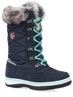 Winterstiefel "Holmenkollen" in Dunkelblau/ Mint