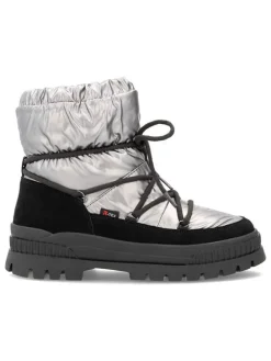 Winterstiefel in Silber/ Schwarz