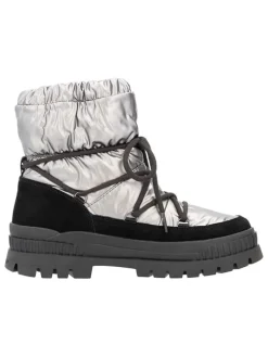 Winterstiefel in Silber/ Schwarz