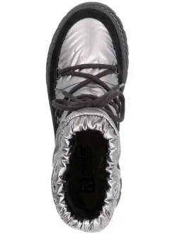 Winterstiefel in Silber/ Schwarz