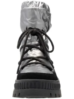 Winterstiefel in Silber/ Schwarz