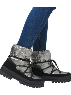 Winterstiefel in Silber/ Schwarz