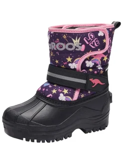 Winterstiefel "Shell" in Schwarz/ Rosa/ Lila
