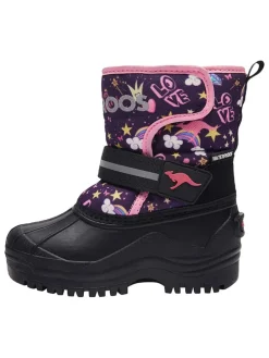 Winterstiefel "Shell" in Schwarz/ Rosa/ Lila
