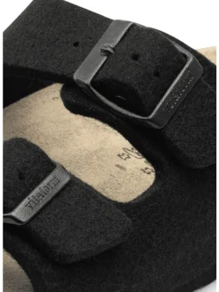 Wollfilz Pantoletten in schwarz