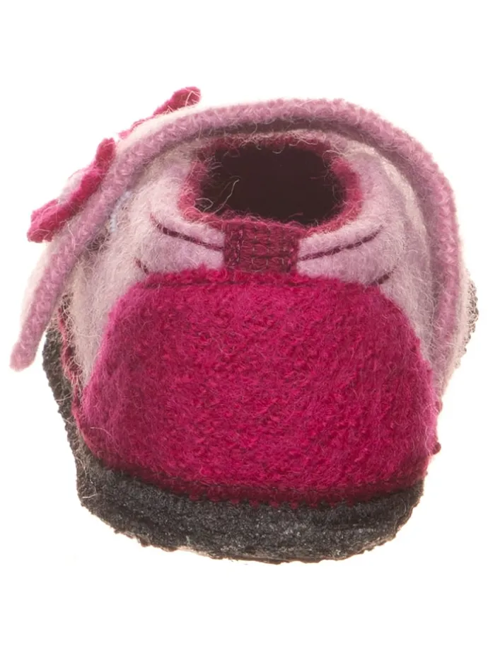 Wollfilz-Hausschuhe "Becky" in Rosa