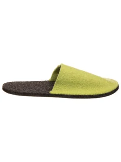 Woll-Hausschuhe "Happy" in Grün