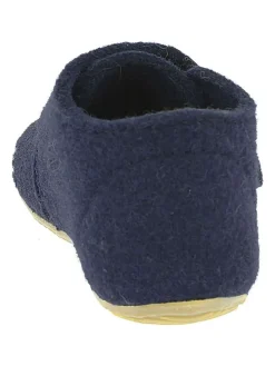 Woll-Hausschuhe in Dunkelblau